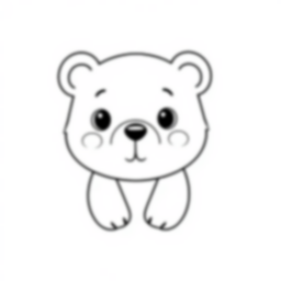 cute bear - cute, bear coloring page