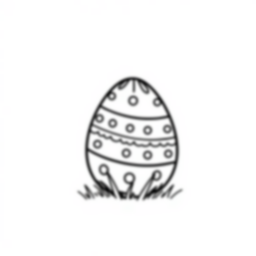 Free decorated easter egg - easter egg, decorated Coloring Page for Kids - Printable PDF & PNG