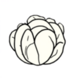 Free cabbage - cabbage Coloring Page for Kids - Printable PDF & PNG