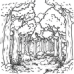 Free summer forest - forest, summer Coloring Page for Kids - Printable PDF & PNG