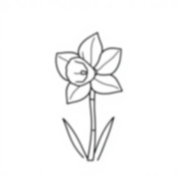 Free daffodil - daffodil Coloring Page for Kids - Printable PDF & PNG