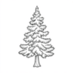 Free evergreen tree - evergreen tree Coloring Page for Kids - Printable PDF & PNG