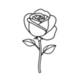 rose blooming - rose, blooming coloring page