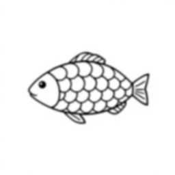 Free fish scales - fish, scales Coloring Page for Kids - Printable PDF & PNG