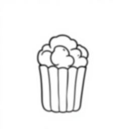 Free popcorn - popcorn Coloring Page for Kids - Printable PDF & PNG