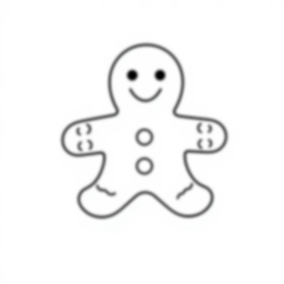 Free gingerbread cookie - gingerbread cookie Coloring Page for Kids - Printable PDF & PNG