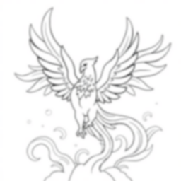 Free phoenix rising - phoenix, rising Coloring Page for Kids - Printable PDF & PNG
