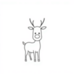 reindeer - reindeer coloring page
