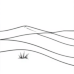 Free desert dunes - desert, dunes Coloring Page for Kids - Printable PDF & PNG