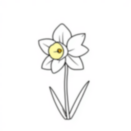Free narcissus - flowers, spring, narcissus Coloring Page for Kids - Printable PDF & PNG