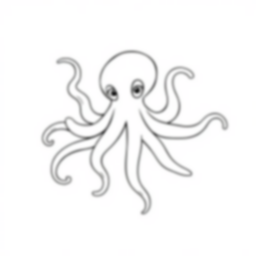 octopus with tentacles - octopus, tentacles coloring page