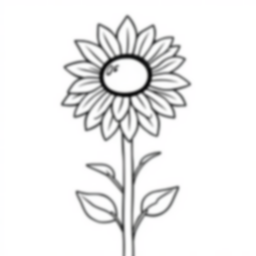 Free sunflower tall - sunflower, tall Coloring Page for Kids - Printable PDF & PNG