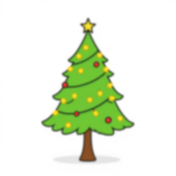 christmas tree with lights - christmas tree, lights coloring page