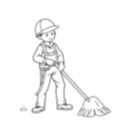 Free street sweeper - street sweeper Coloring Page for Kids - Printable PDF & PNG