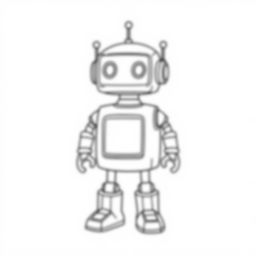robot - robot coloring page