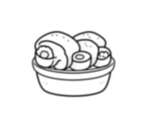 Free sushi platter - sushi, platter Coloring Page for Kids - Printable PDF & PNG