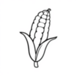 Free corn - corn Coloring Page for Kids - Printable PDF & PNG