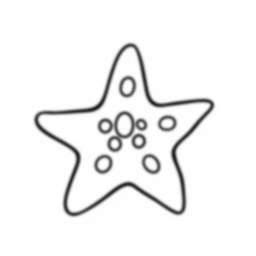 Free starfish detail - detail, starfish Coloring Page for Kids - Printable PDF & PNG