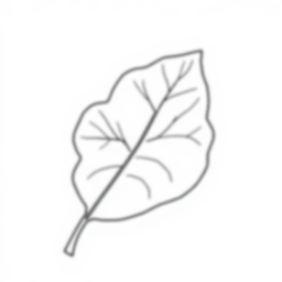 easy leaf - easy, leaf coloring page