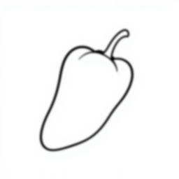 Free pepper - pepper Coloring Page for Kids - Printable PDF & PNG