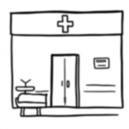 Free hospital - ambulance, hospital, doctor Coloring Page for Kids - Printable PDF & PNG