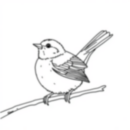 house sparrow chirping - chirping, house sparrow coloring page