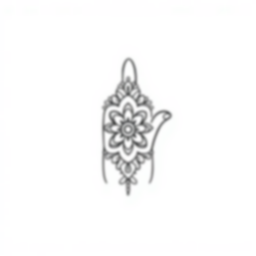Free henna pattern - pattern, henna Coloring Page for Kids - Printable PDF & PNG