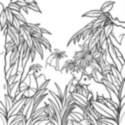 jungle - jungle coloring page