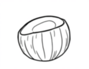 Free coconut - coconut Coloring Page for Kids - Printable PDF & PNG