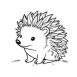 adorable hedgehog - adorable, hedgehog coloring page