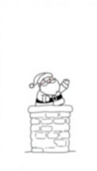 Free santa at chimney - santa, chimney Coloring Page for Kids - Printable PDF & PNG