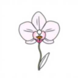 Free pink orchid - pink, orchid Coloring Page for Kids - Printable PDF & PNG