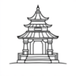 Free temple - temple Coloring Page for Kids - Printable PDF & PNG