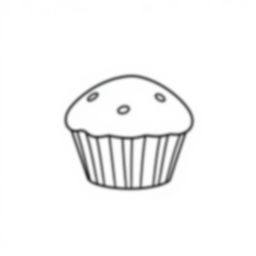 Free muffin - muffin Coloring Page for Kids - Printable PDF & PNG