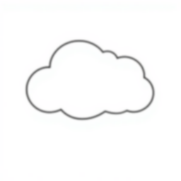 simple cloud - cloud coloring page