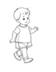 toddler learning to walk - toddler, learning, walk coloring page