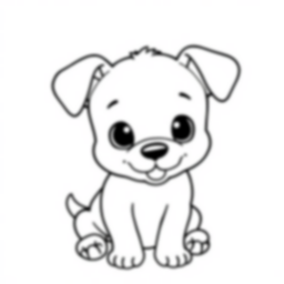 adorable puppy - puppy, adorable coloring page