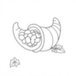 Free cornucopia - cornucopia Coloring Page for Kids - Printable PDF & PNG