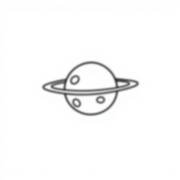 Free astronomical - space, stars, planets Coloring Page for Kids - Printable PDF & PNG
