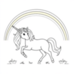 unicorn rainbow - rainbow, unicorn coloring page