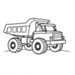 Free dump truck - dump truck Coloring Page for Kids - Printable PDF & PNG