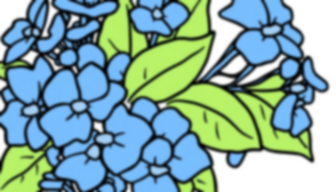 Free blue hydrangea - blue, hydrangea Coloring Page for Kids - Printable PDF & PNG