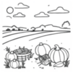 Free harvest time - harvest, time Coloring Page for Kids - Printable PDF & PNG