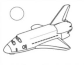 space shuttle - space, space shuttle, shuttle coloring page