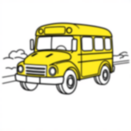 Free school bus yellow - school bus, yellow Coloring Page for Kids - Printable PDF & PNG