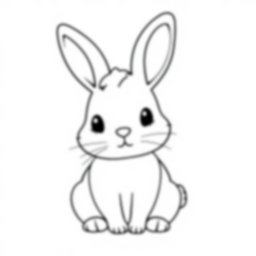 cute bunny - cute, bunny coloring page
