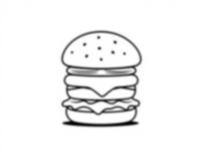 Free hamburger - hamburger Coloring Page for Kids - Printable PDF & PNG