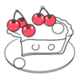 Free cherry pie - pie, cherry Coloring Page for Kids - Printable PDF & PNG