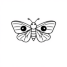 Free moth detail - detail, moth Coloring Page for Kids - Printable PDF & PNG