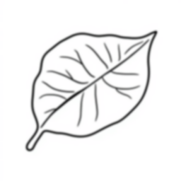 easy leaf - easy, leaf coloring page
